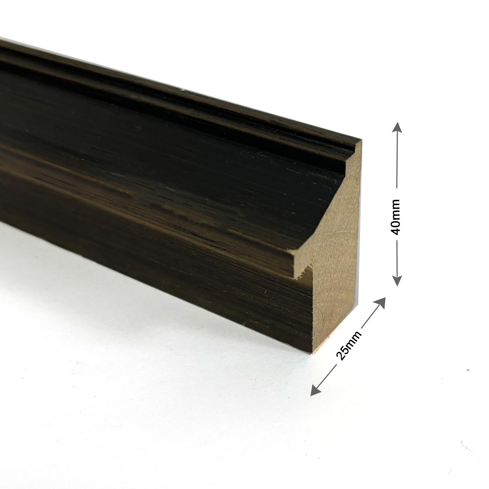 The size of the frame molding