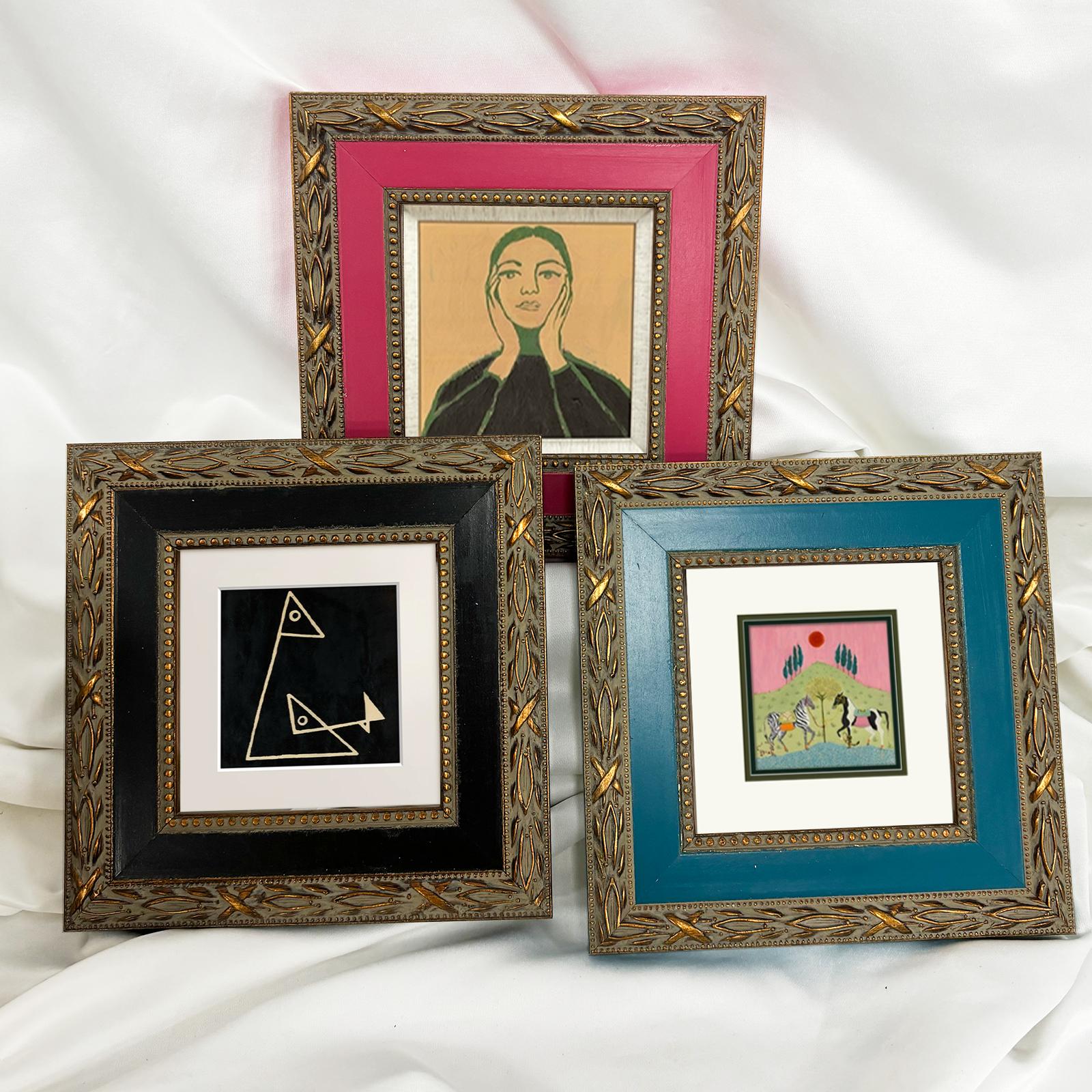 three colors with painting