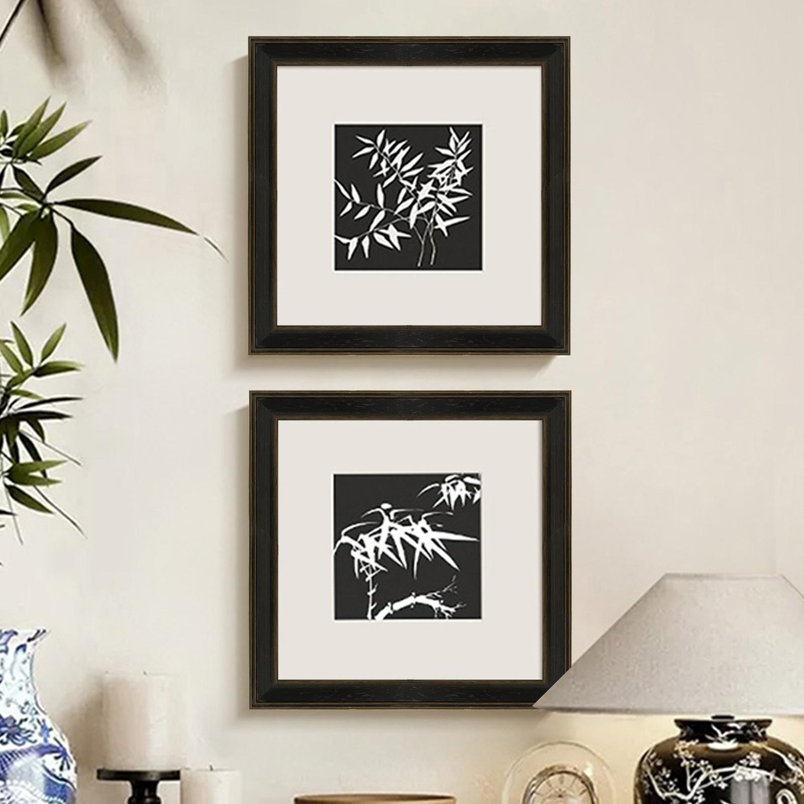 The picture frame is hung on the wall