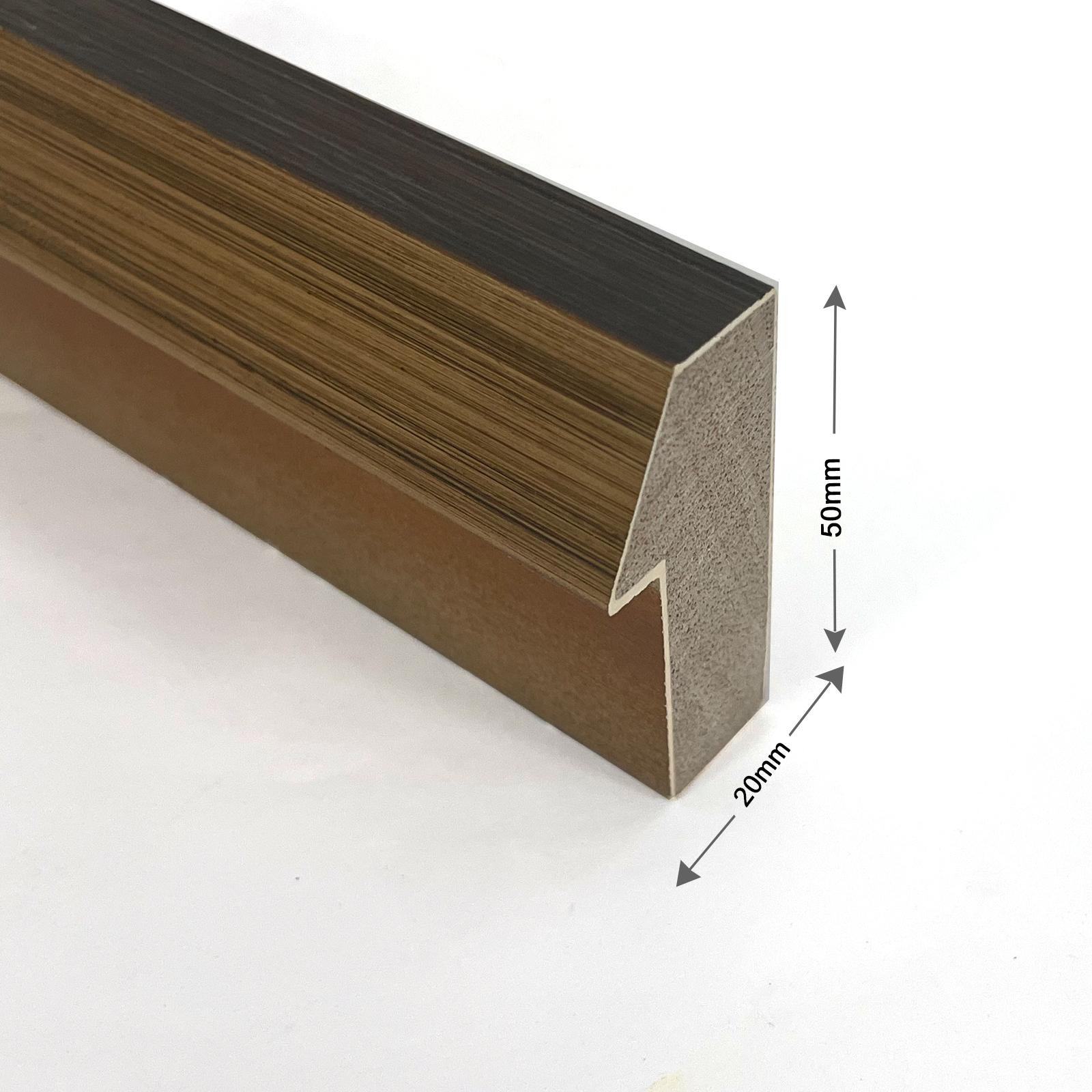 The size of the frame molding